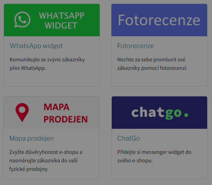 Doplňky pro Shoptet e-shopy